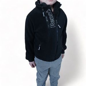 Boys Bench Black Fleece  Zippered Jacket   Size 5-6 YRS
